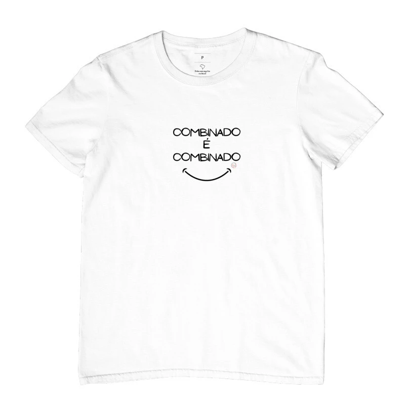 Camiseta Manga Curta Combinado é Combinado