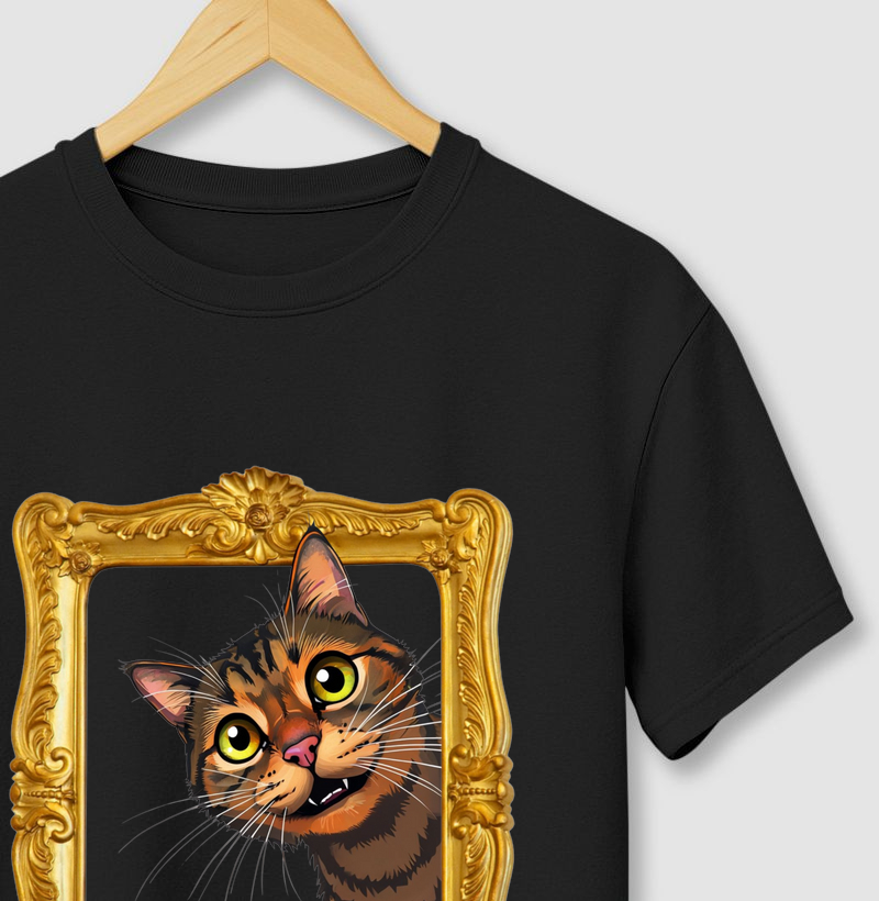 Camiseta cat in the frame