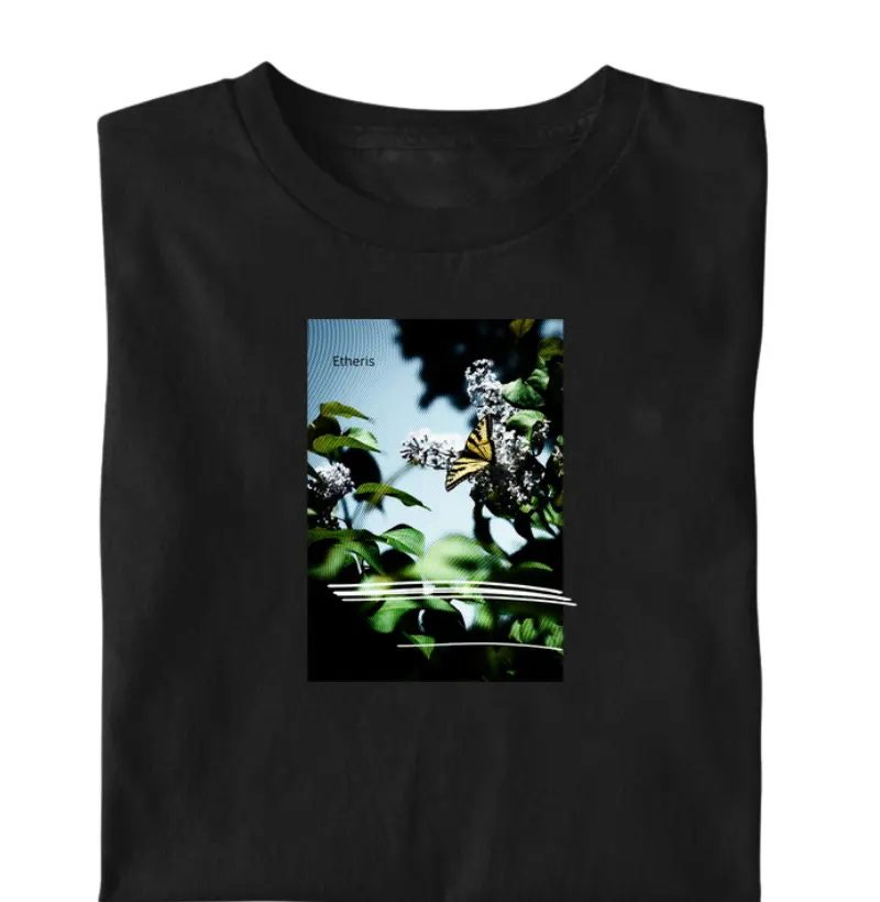 Camiseta Masculina Estampa Aer Etheris - Preto