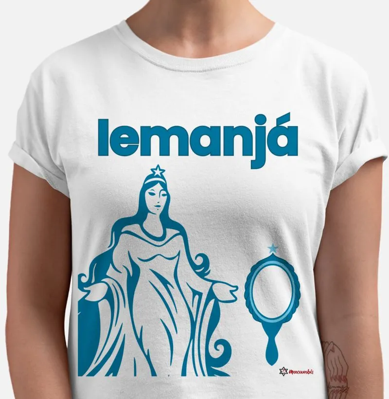 Camiseta Iemanjá Masculina ou Feminina Escolha a Cor