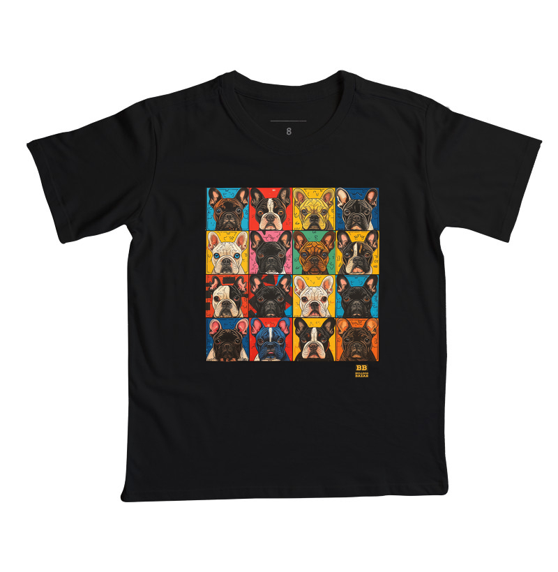 Camiseta Infantil Bulldog Francês "Cãobada"