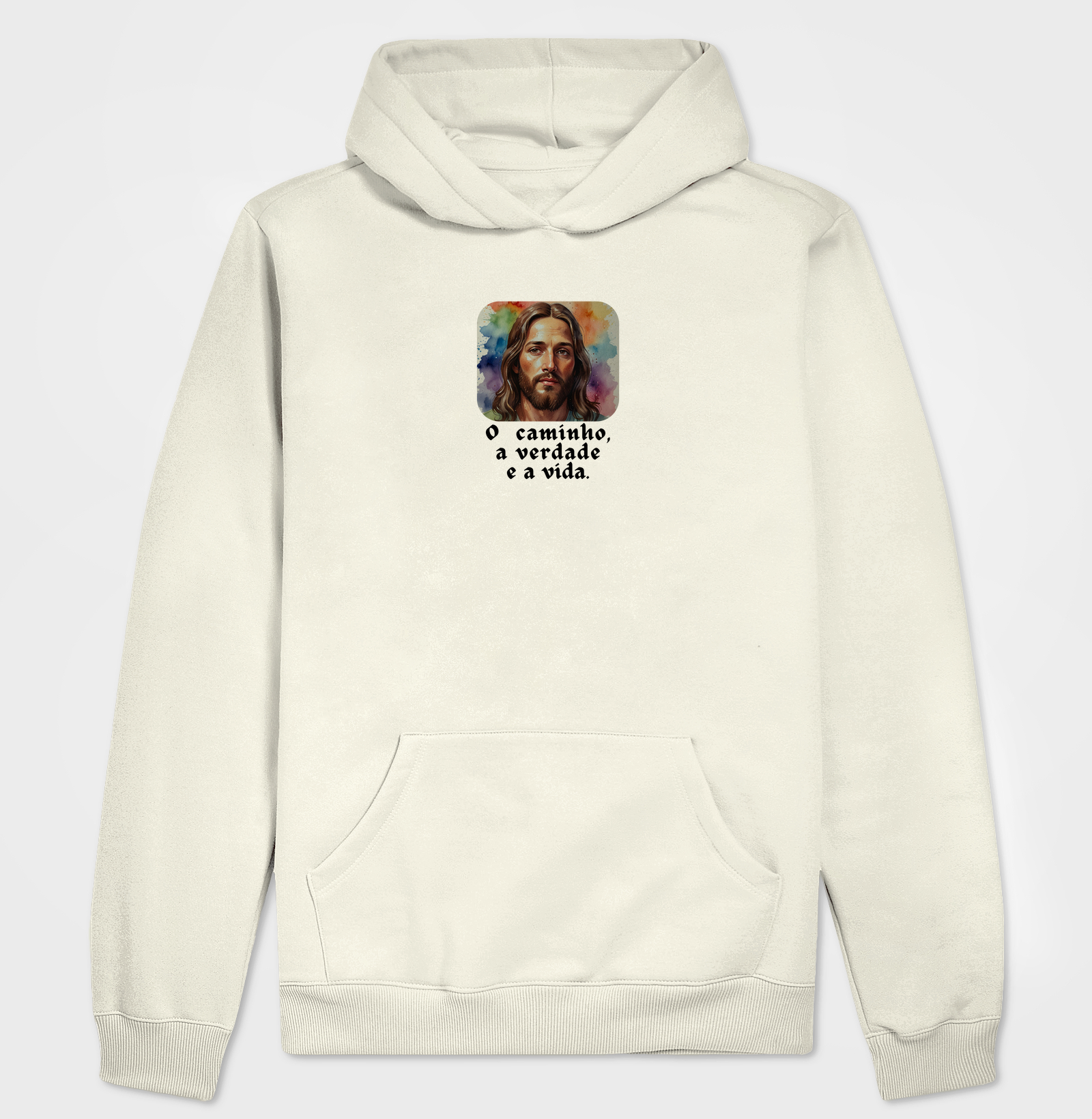 Moletom com Capuz Personalizado Jesus o Caminho, a Verdade e a Vida.
