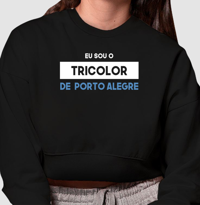 Moletom Cropped Grêmio Tricolor