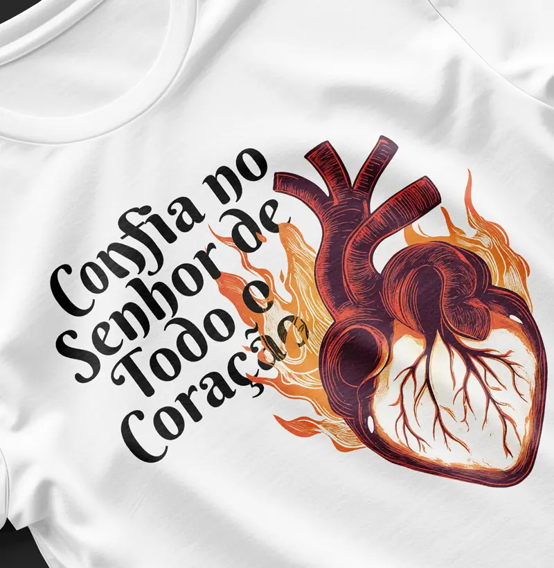 Blusa Confia no Senhor de todo o coração