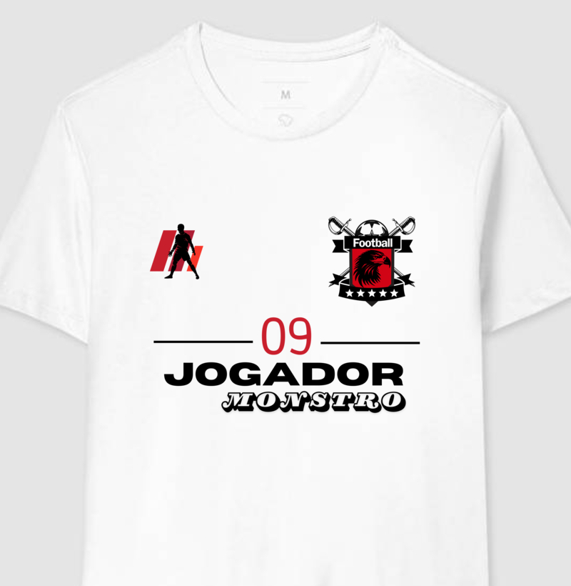 camiseta jogador monstro