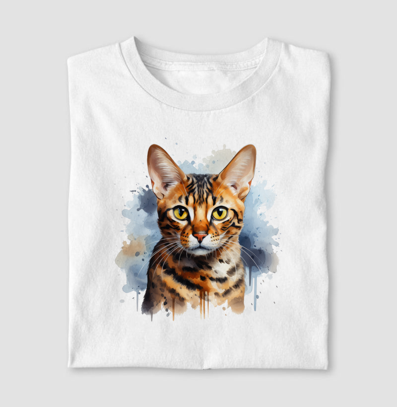 Gato de Bengala aquarela