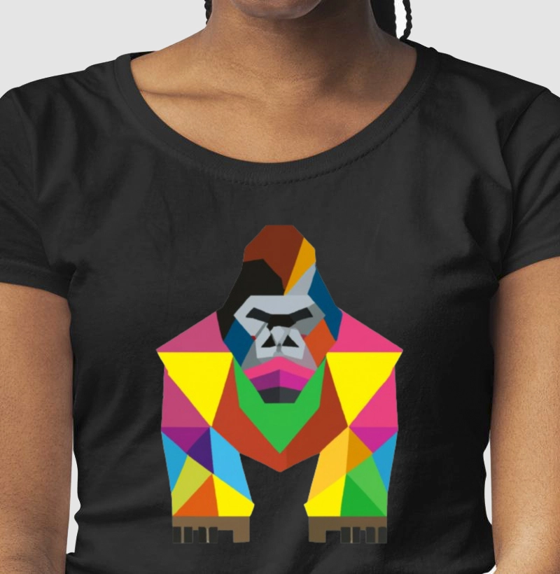 Camiseta Gorila geométrico 