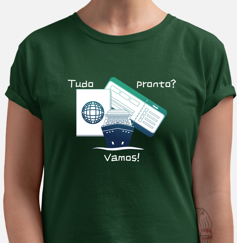 Camiseta "Tudo pronto? Vamos!" - embarque
