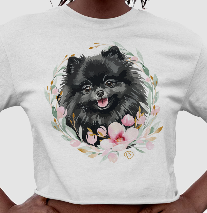 Spitz Alemão Black Aquarela
