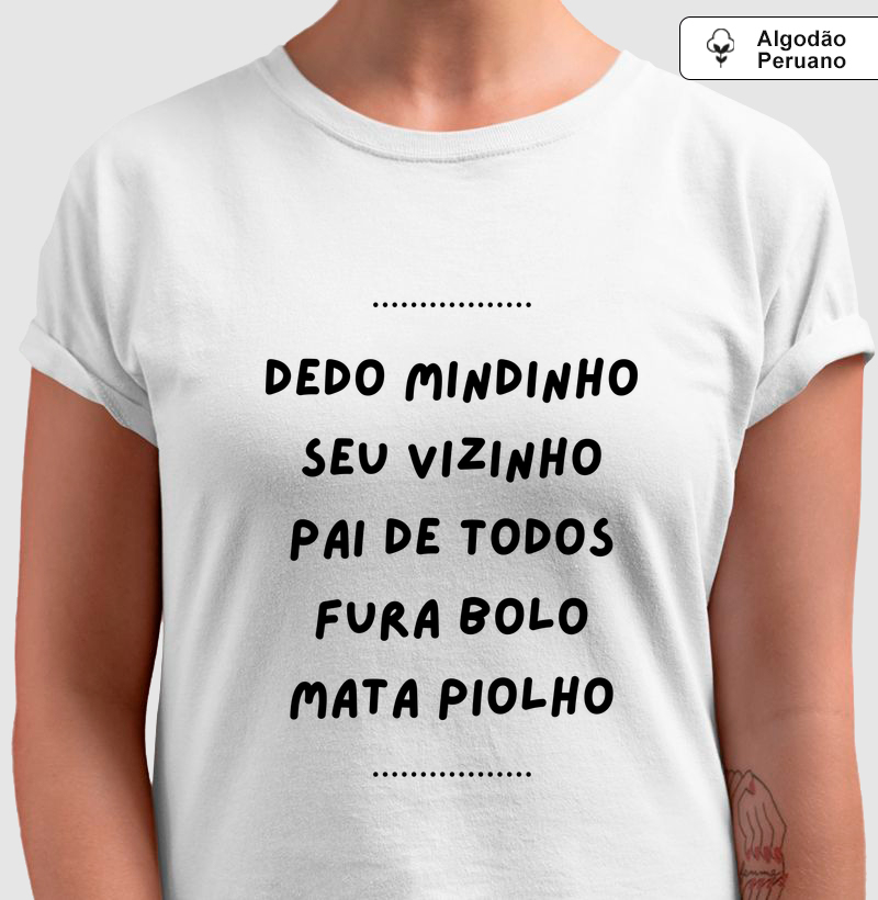 Práxis Camiseta Algodão Peruano Dedo Mindinho