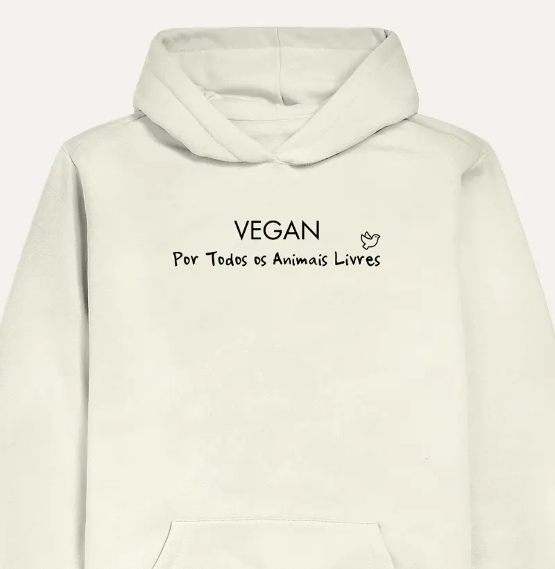 Vegan Por Todos os Animais Livres - Pássaro (hoodie)