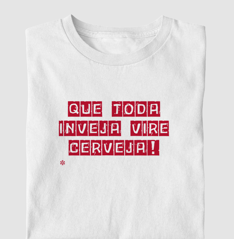 Camiseta Inveja Vire Cerveja (Vermelha)