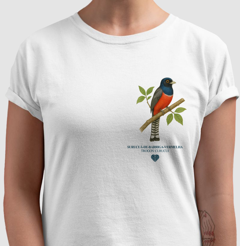 CAMISETA SURUCUÁ-DE-BARRIGA-VERMELHA (PEQUENO)