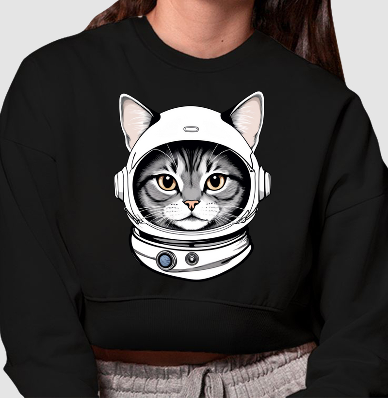 Gato Astronauta | Top Moletom