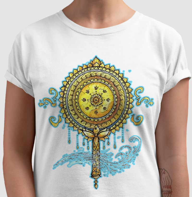 Camiseta Abebé de Oxum 100% algodão