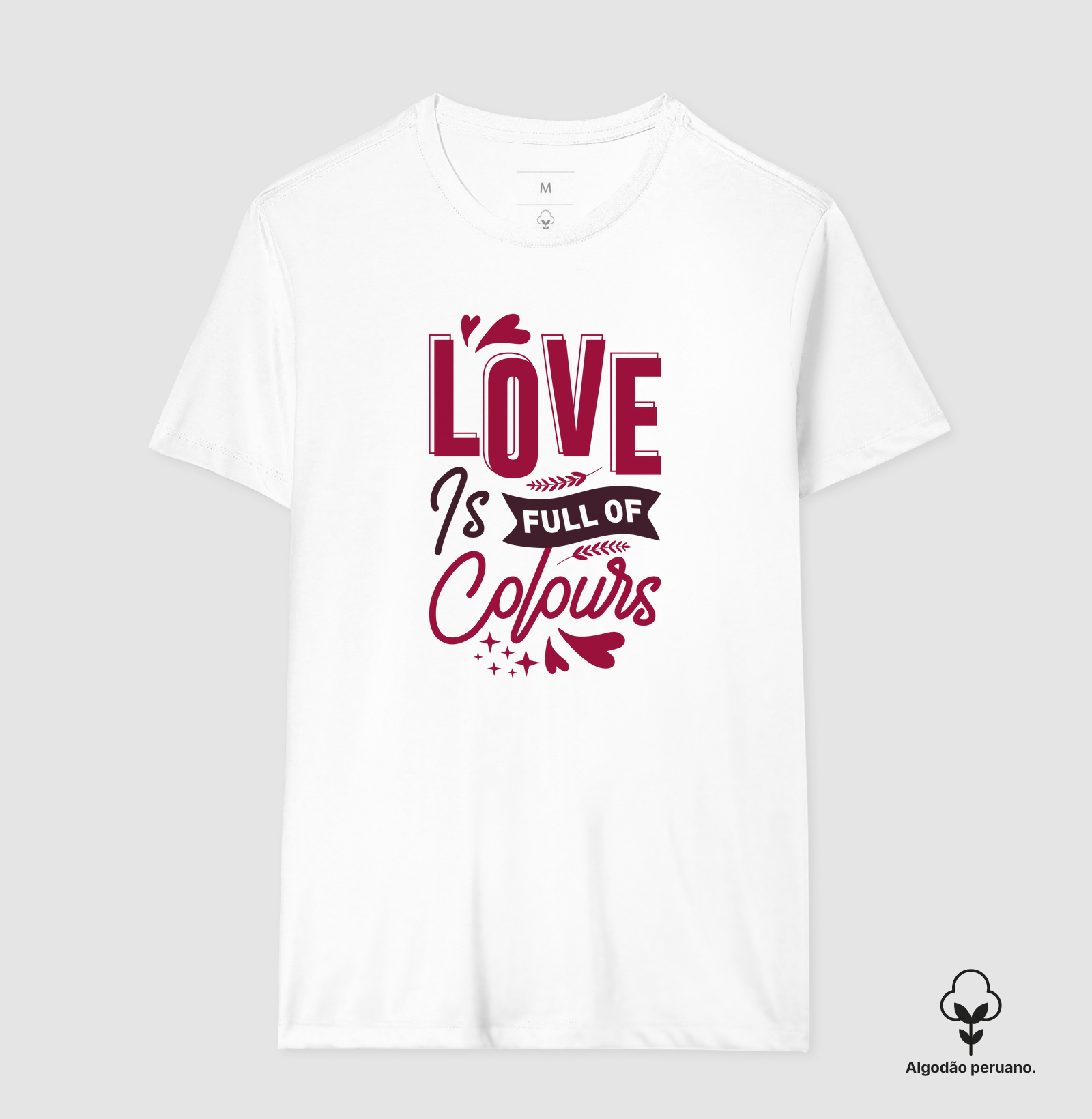 Camiseta Algodão Peruano Love Full Colours