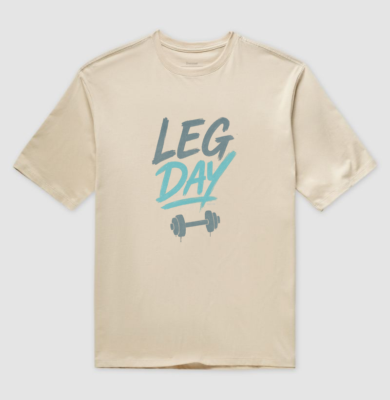 Leg Day - versão pincelada cinza