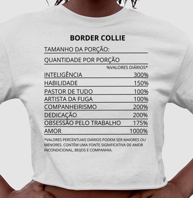 Tabela "nutricional" border collie
