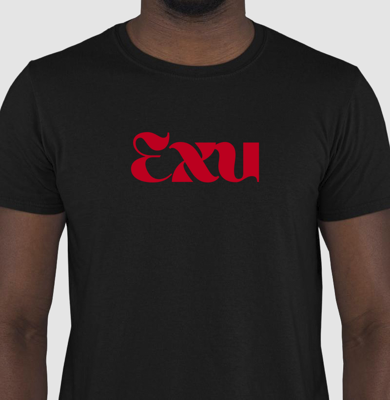 Camiseta Masculina de Algodão Exu - Força e Proteção em Estampa Exclusiva