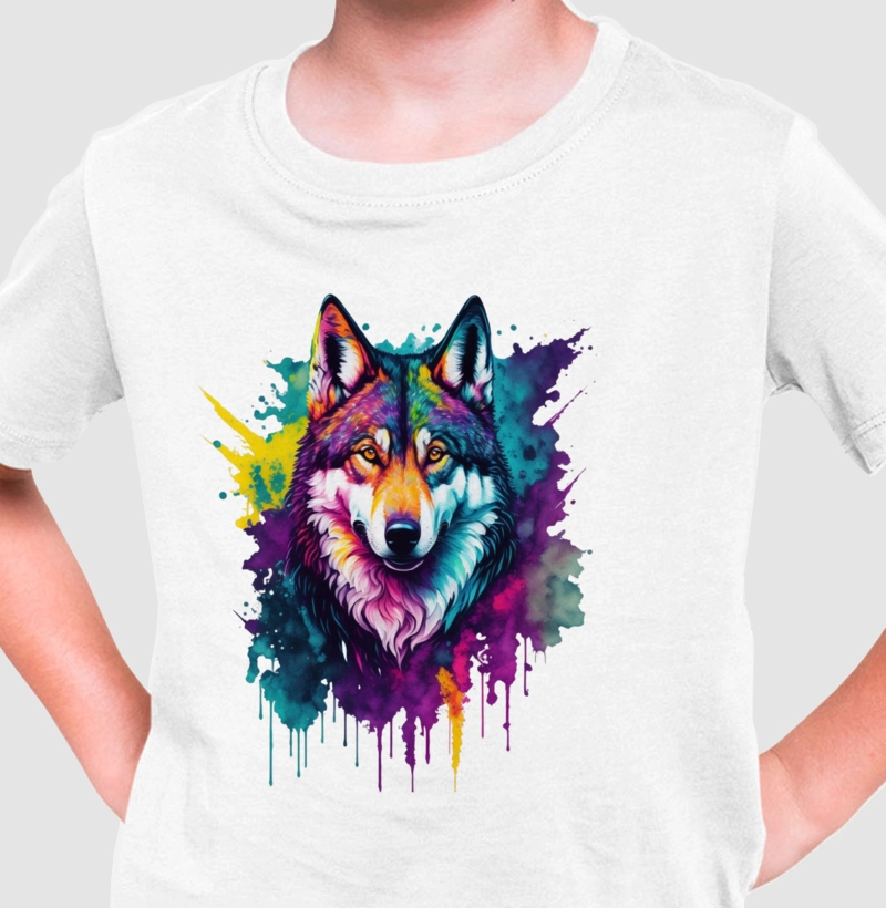 Camiseta Infantil Lobo Sereno