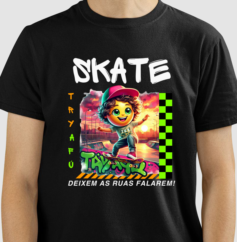 🔥 Camiseta Algodão Premium Estampa Exclusiva Try Afú - "Deixem as Ruas Falarem" - Estilo e Atitude nas Ruas! 🔥
