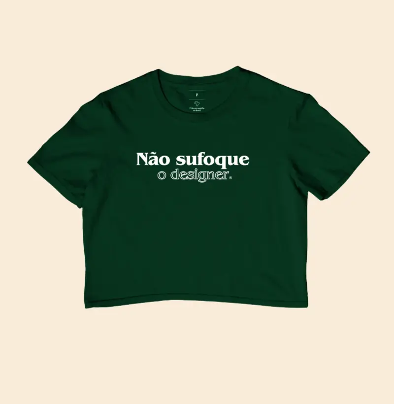 Cropped Não sufoque o designer 