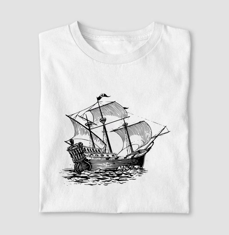 Camisa navio a vela