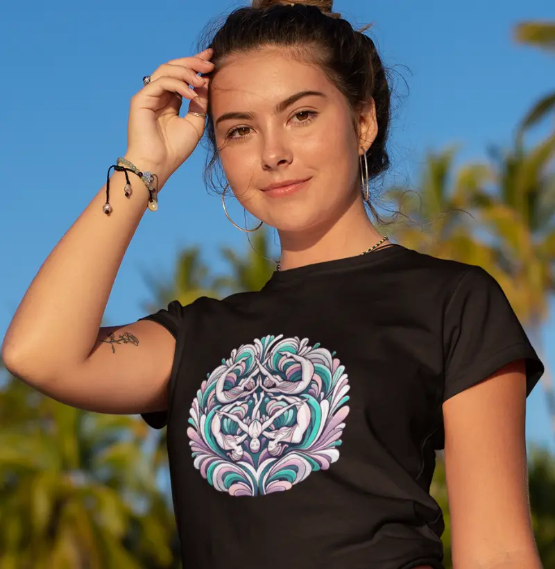 Elegância Sincronizada V2 | Graça em Movimento | Camiseta de natação sincronizada