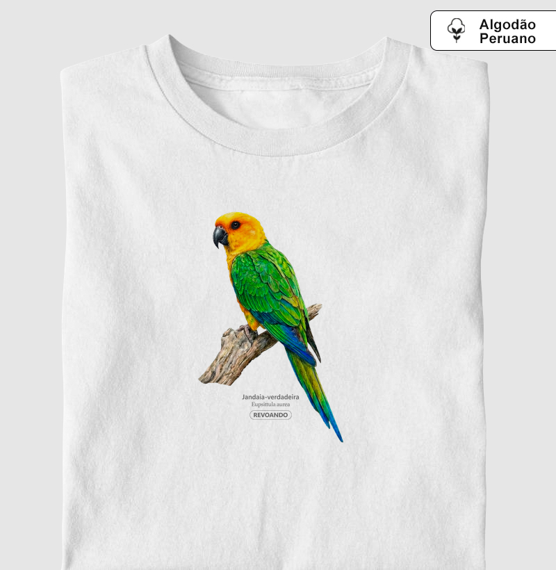 Traços Alados - Jandaia-verdadeira - Algodão Peruano