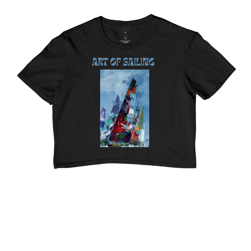 Estampa "Art of Sailing" com Pintura Terreal