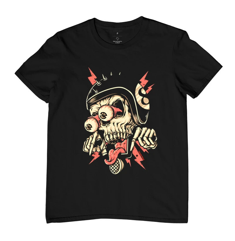 T-shirt Caveira Bike Rider 
