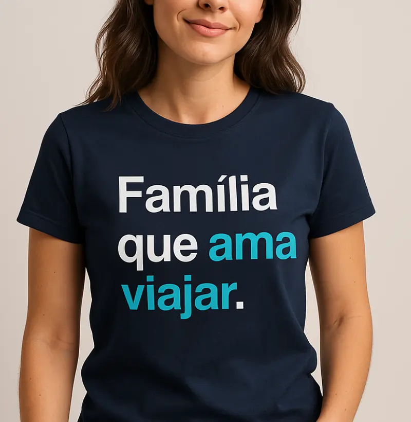 Família que ama viajar