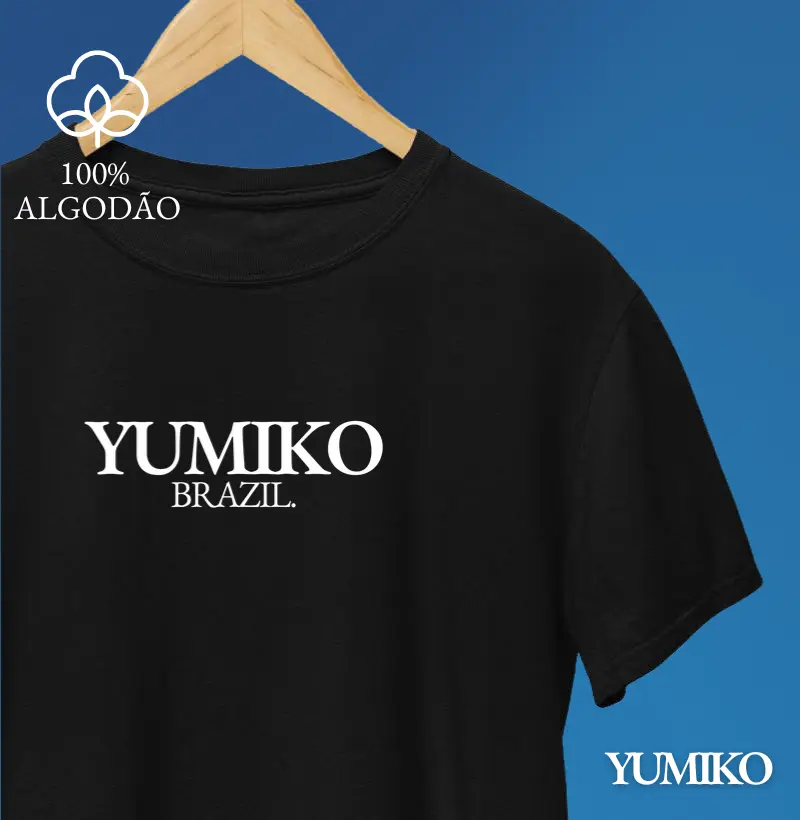 Tshirt em Algodão com Estampa Yumiko Brazil Logo