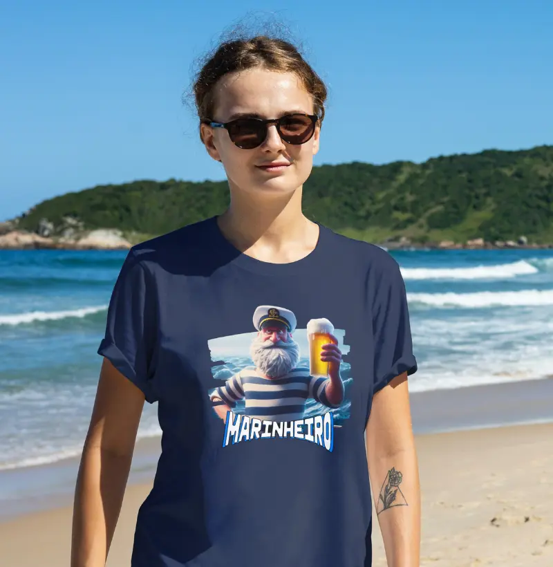 Camiseta Algodão Peruano - Premium - Marinheiro