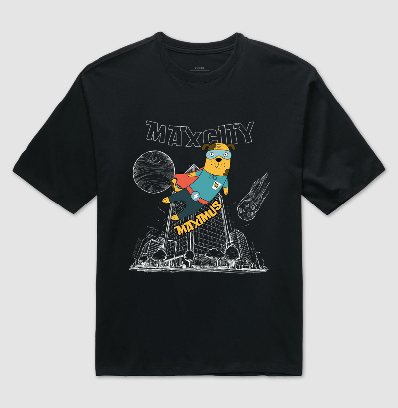 Camiseta Oversized Dog Pulse Maximus - Max City