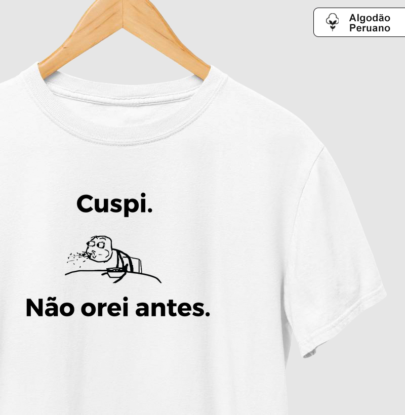 Cuspi. Não orei antes