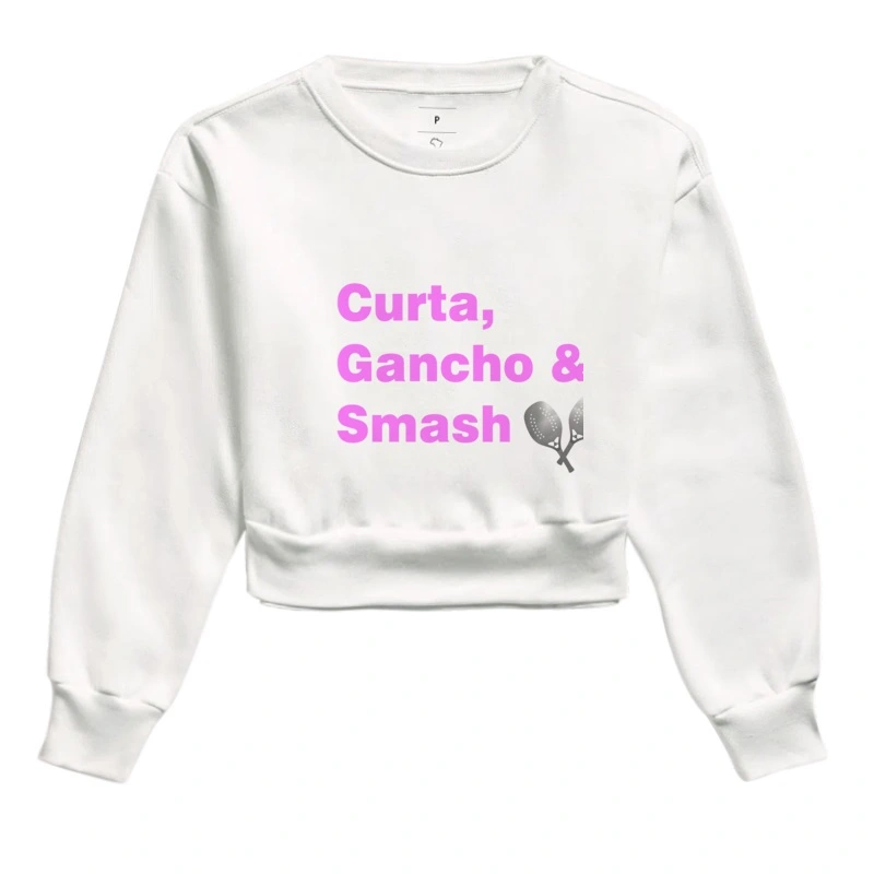 Moletom Branco Gancho Curta & Smash Rosa