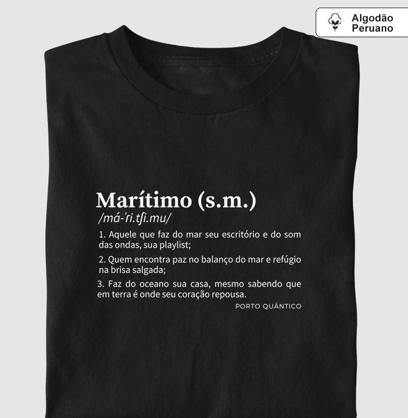 Camiseta Masculina e Feminina 100% Algodão Peruano - Marítimo(a) 