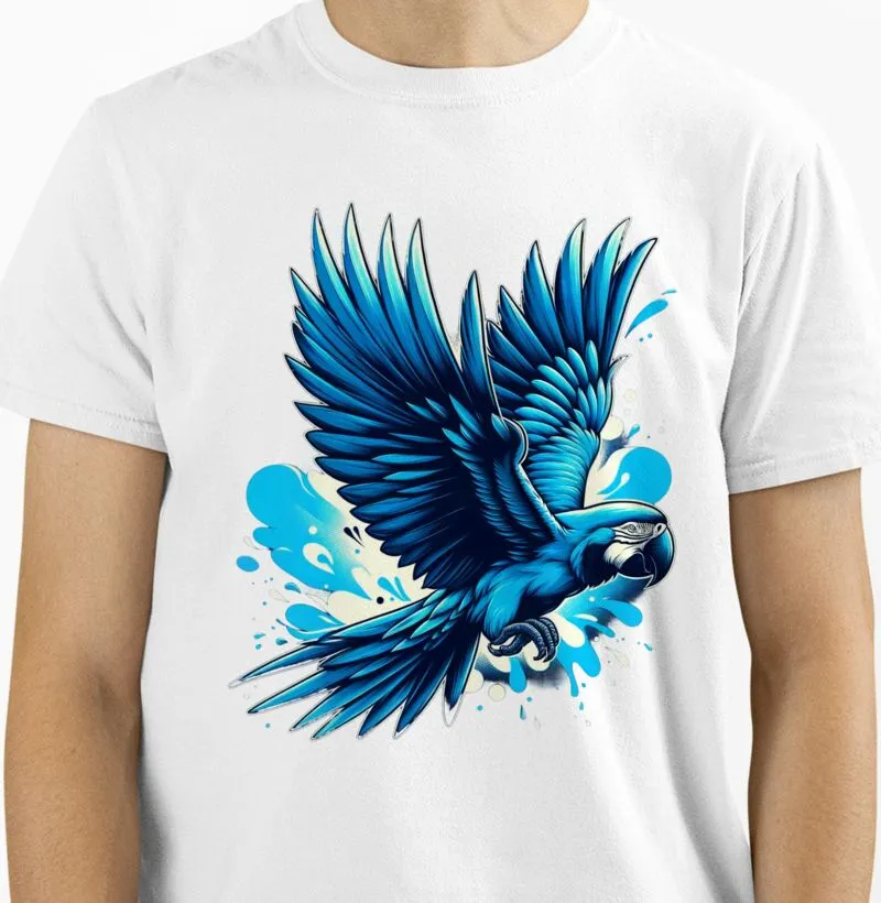 Arara Azul em splash