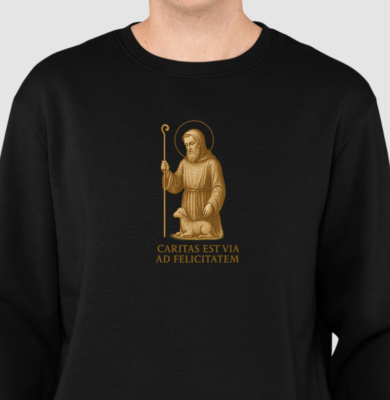 Sueter Moletom Caritas Est Via Ad Felicitatem
