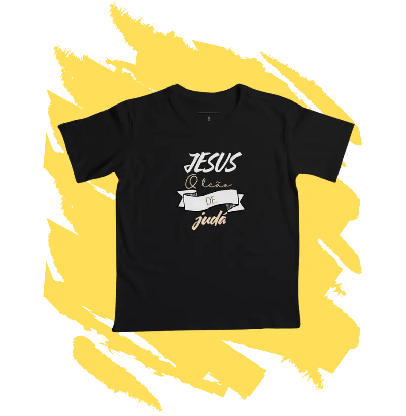 Camiseta Cristã - Leão de Judá INFA