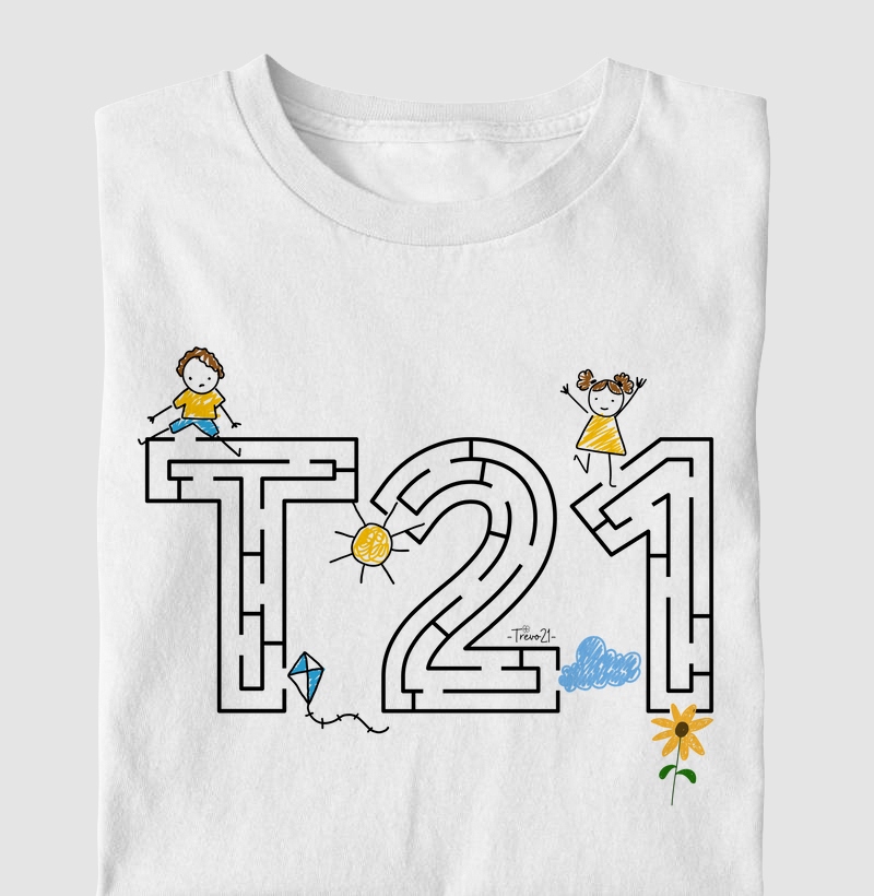 Camiseta T21 Interativa Labirinto