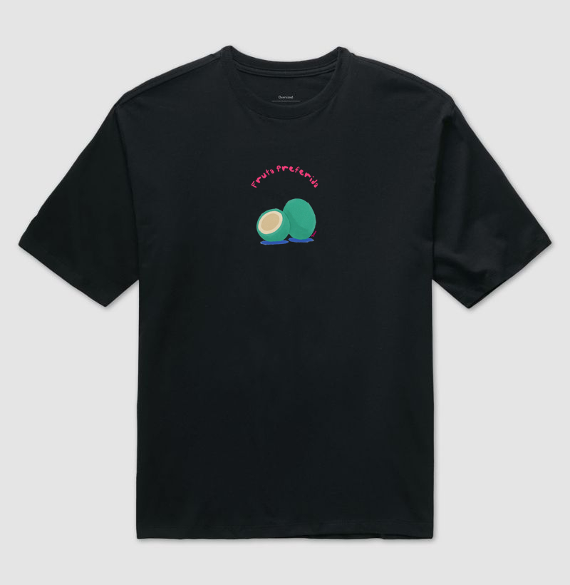 Camiseta Oversized "prefiro coco"