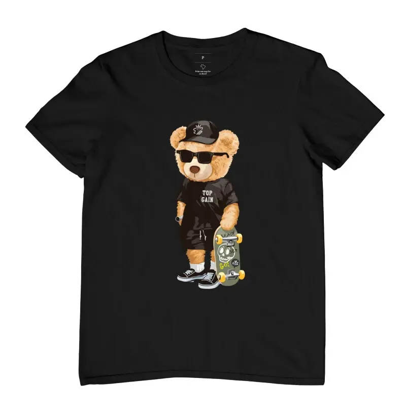 Camiseta Masculina Urso descolado 