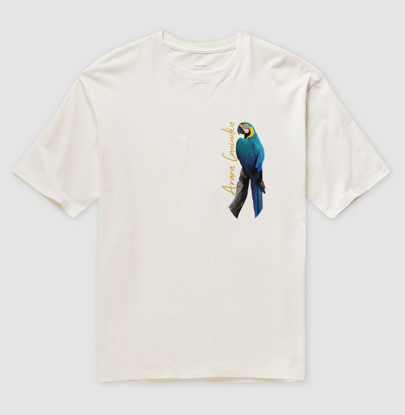 Camiseta Oversized - Arara Canindé