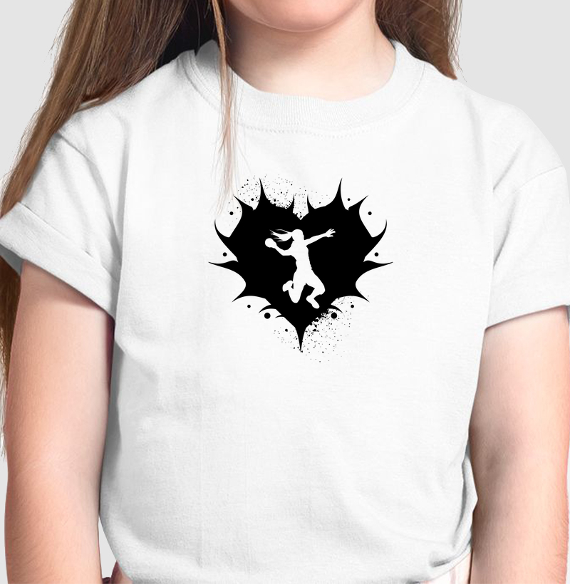 Camiseta KIDS de Handebol - Coração Black Jogadora