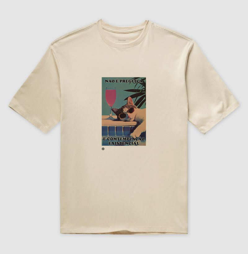 Camiseta Oversized Não é Preguiça