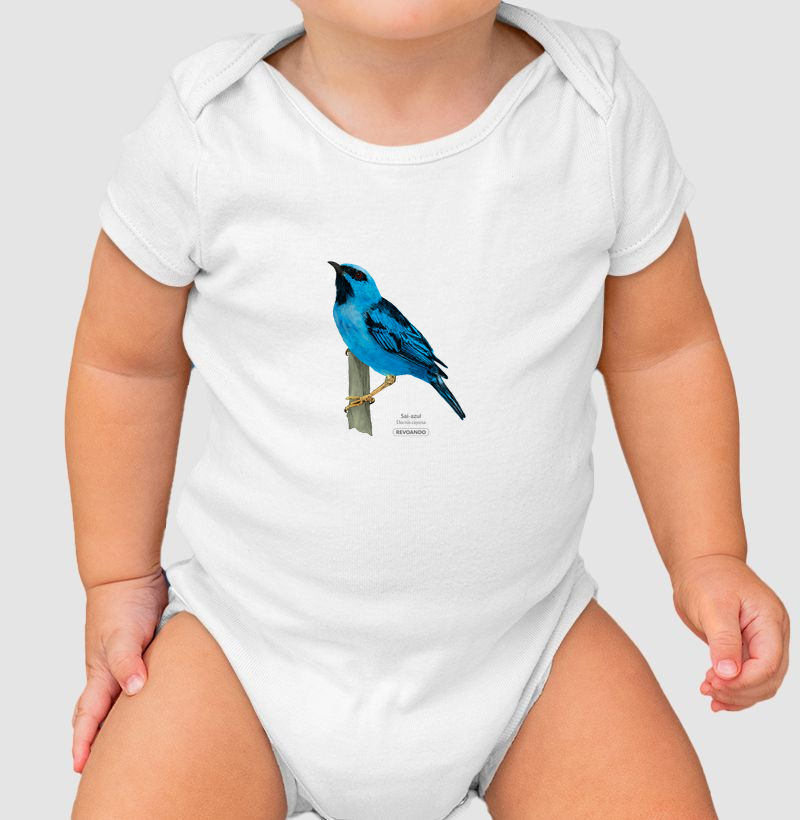 Aves do Brasil - Saí-azul - Body Infantil