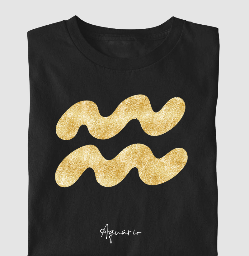 Símbolo Aquário Dourado