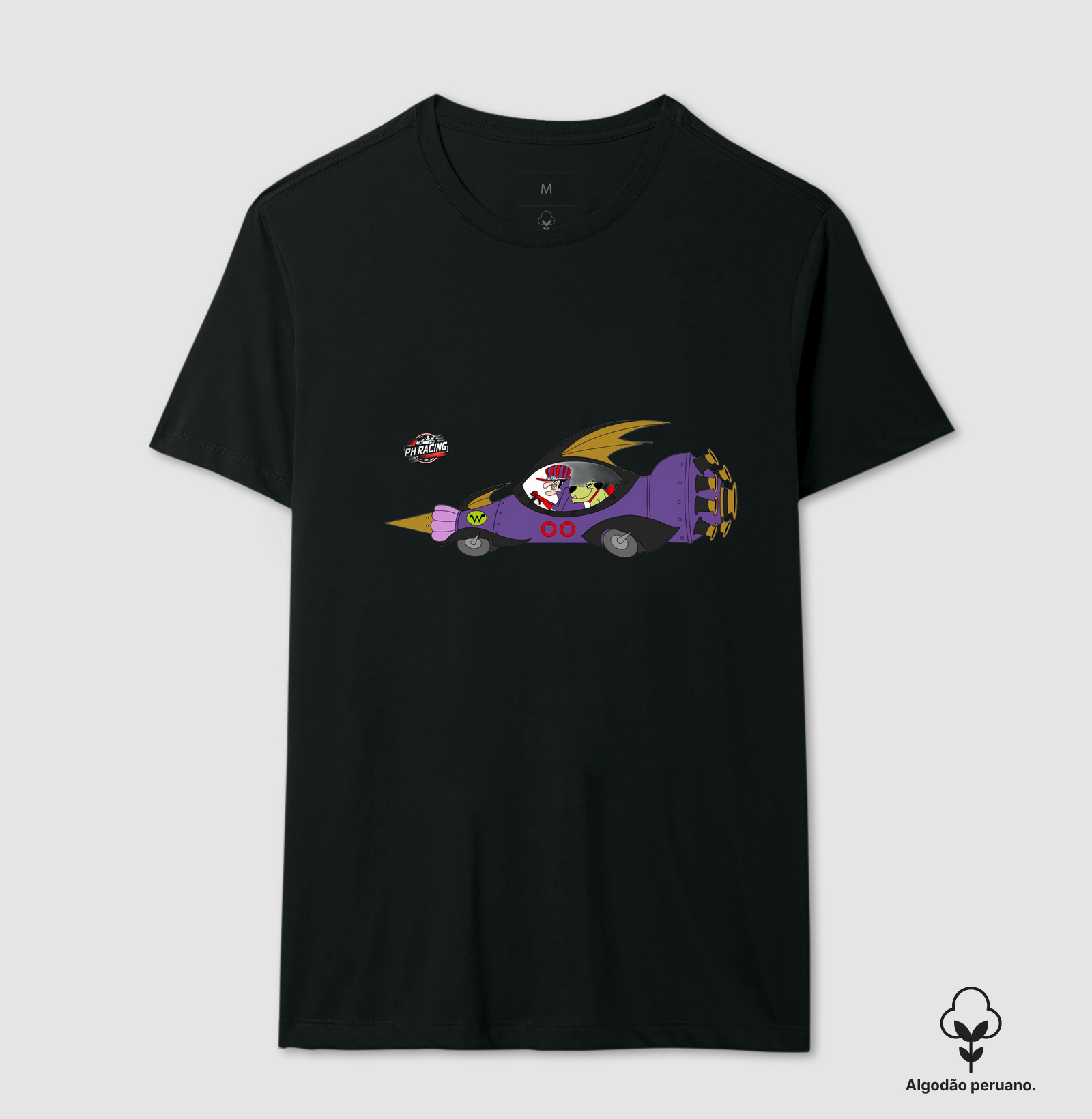 Camiseta Masculina - Algodão Peruano - PH - Corrida Maluca - Dick Vigarista